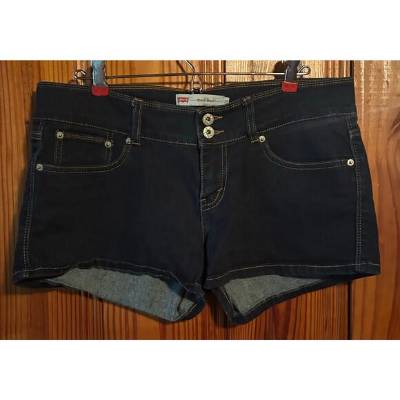 Levi’s women’s shorty shorts midrise denim jean shorts size 15 - Picture 1 of 4